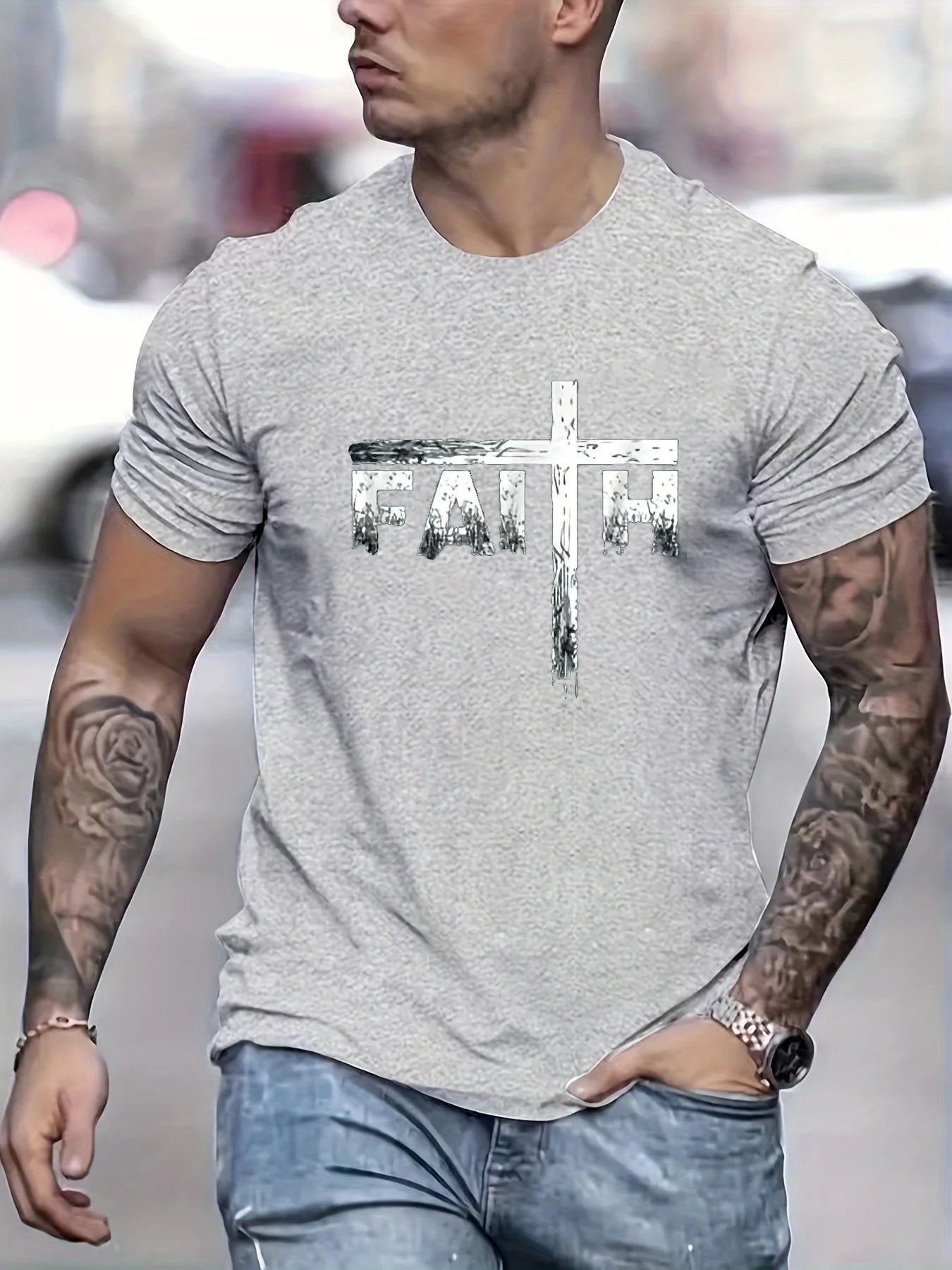 Camiseta gráfica Faith Cross