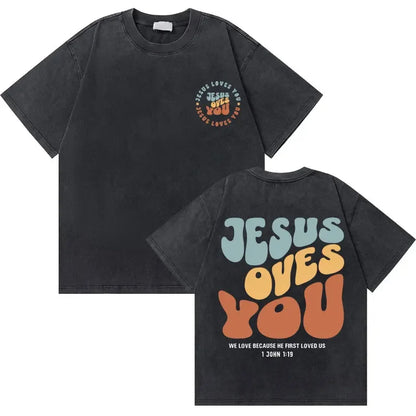 Vintage Washed Religious Shirt 