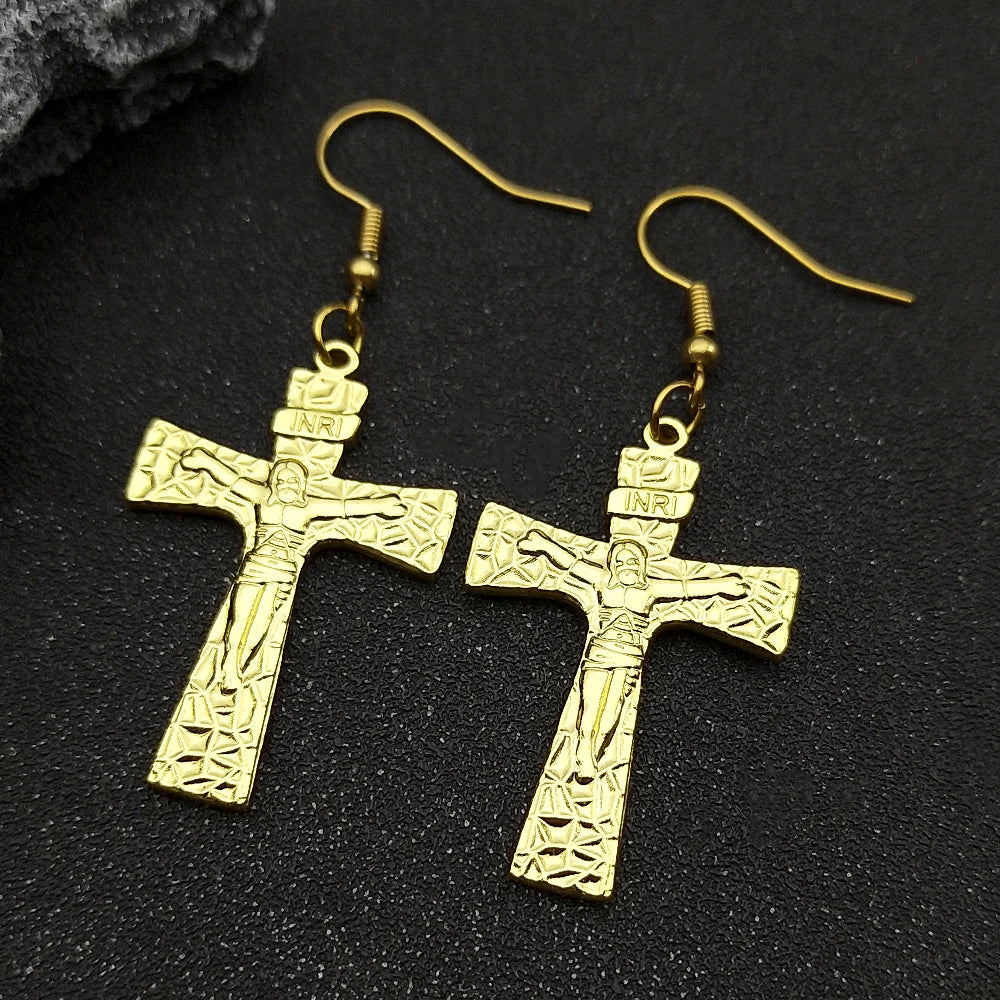 Jesus Cross Crucifix Earring