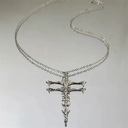 Ornate Gothic Cross Pendant Necklace