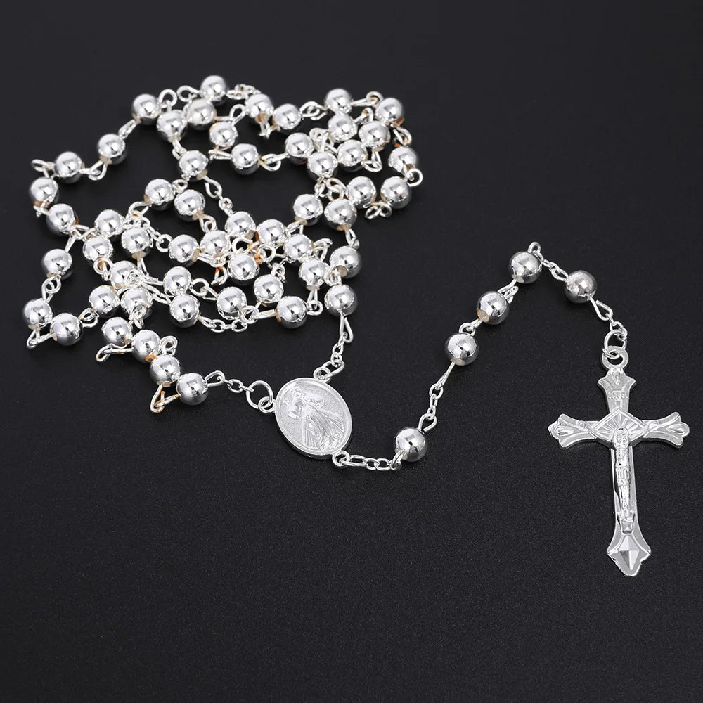 Christian Crucifix Rosary Necklace
