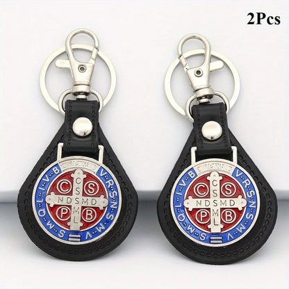 St. Benedict Christian Keychain Set - 2 Pieces