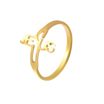 Anéis Clássicos Jesus Cross para Mulheres