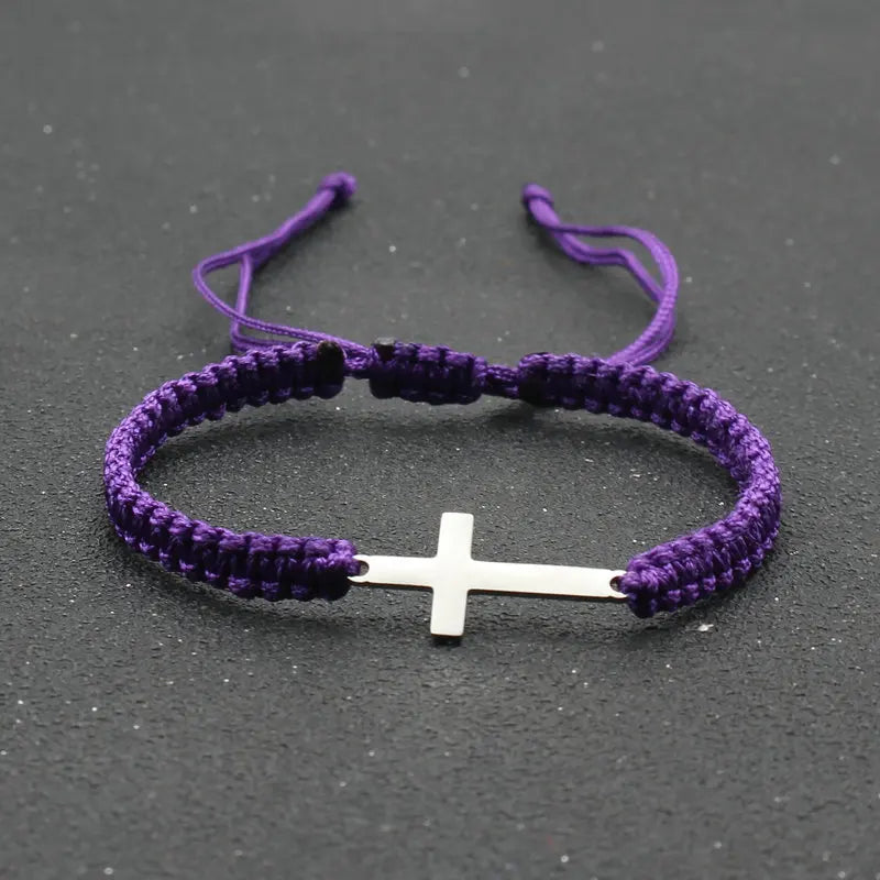 Cross Braided Rope Bracelet 