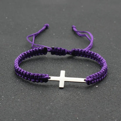 Cross Braided Rope Bracelet 