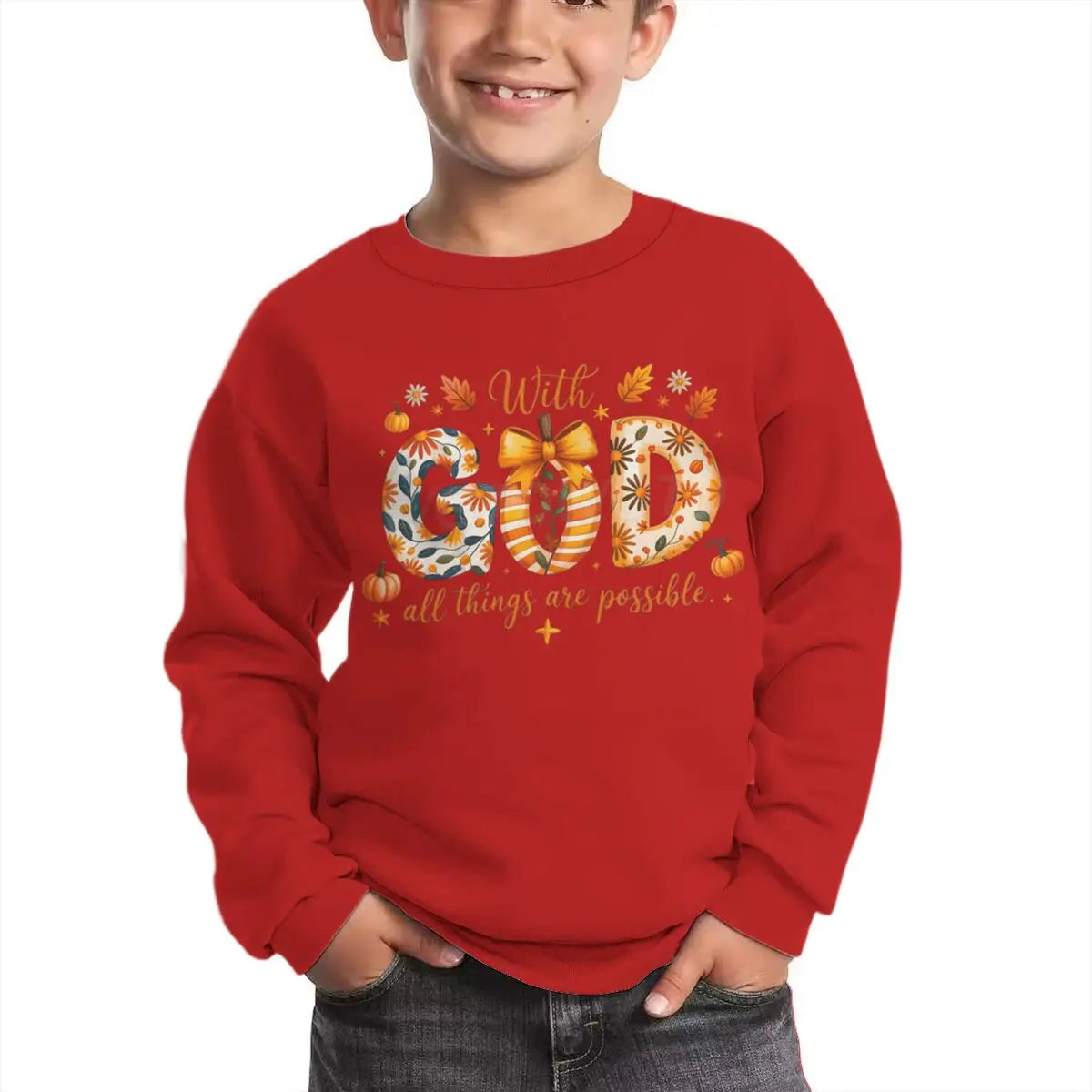 Fall Jesus Kids Sweatshir