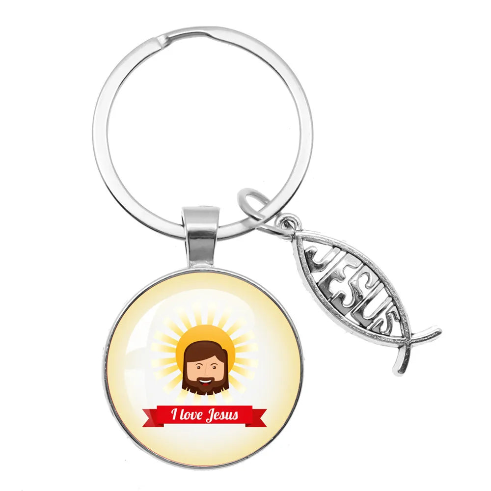 Jesus Medallion Keyring