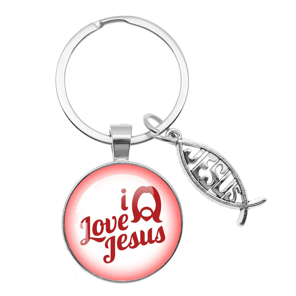 Jesus Medallion Keyring