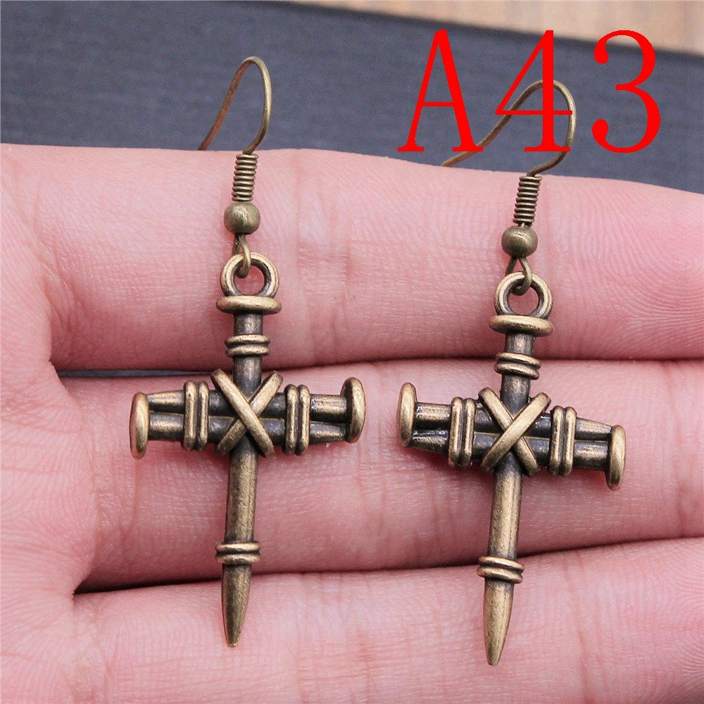 Multi-Style Christian Symbol Drop Earring