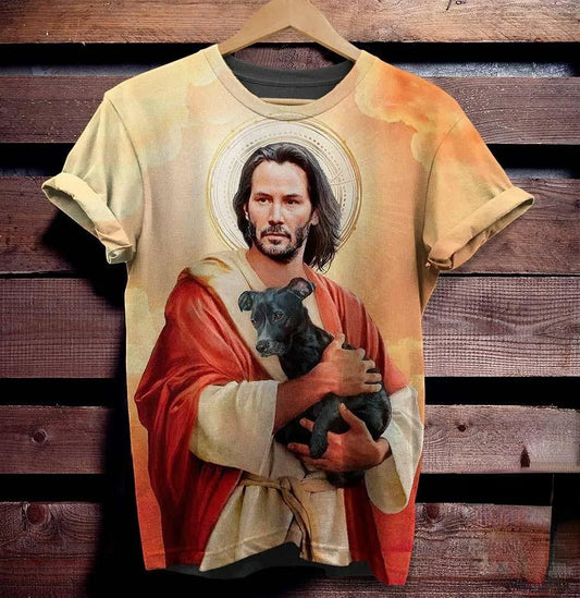 Jesus with Dog T-Shirt