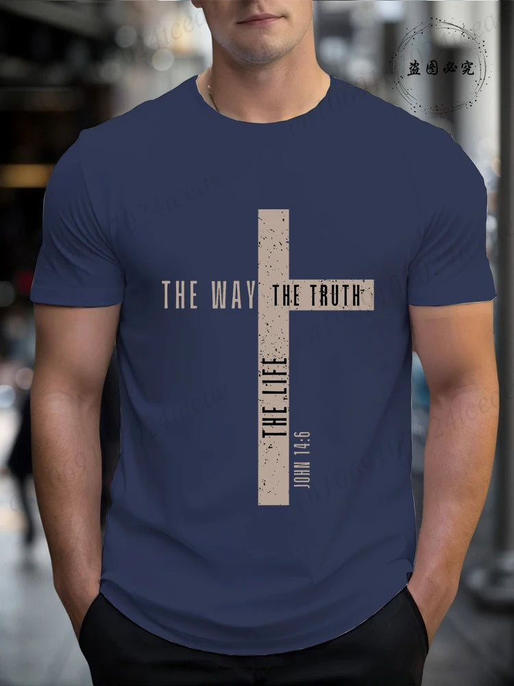 Camisa de algodão João 14:6