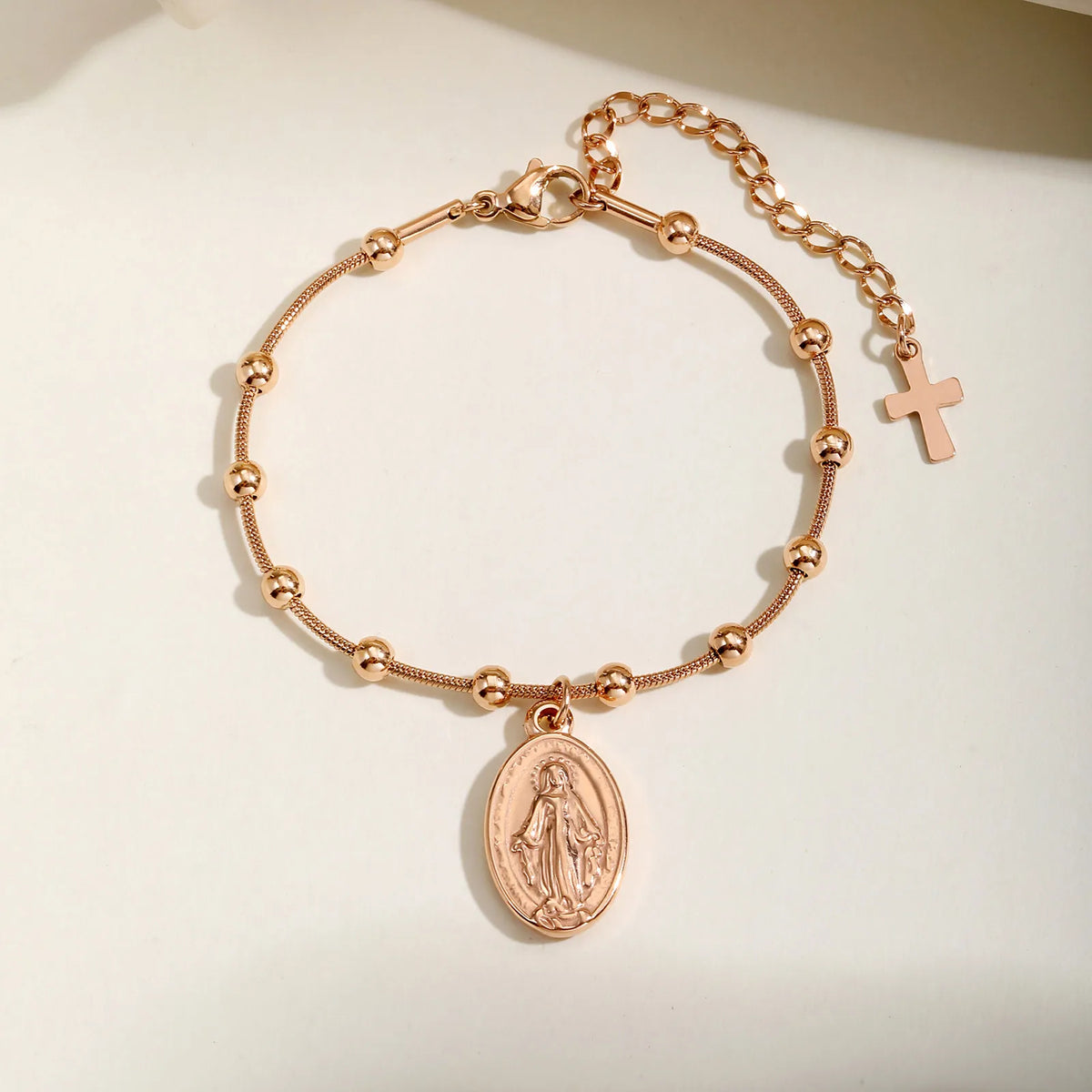 Women's Holy Cross Beaded Bracelet