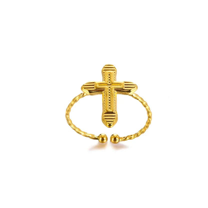 Vintage Jesus Cross Ring