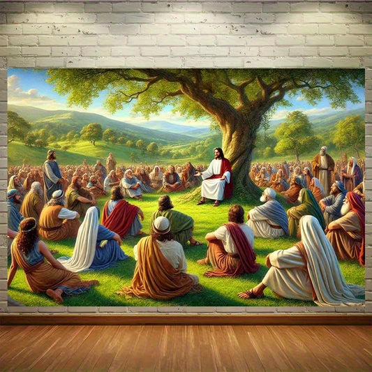 Vintage Jesus Preaching Tapestry