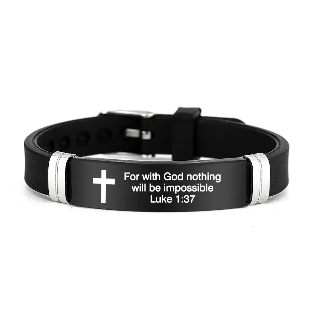 Pulseira inspiradora de versículos bíblicos