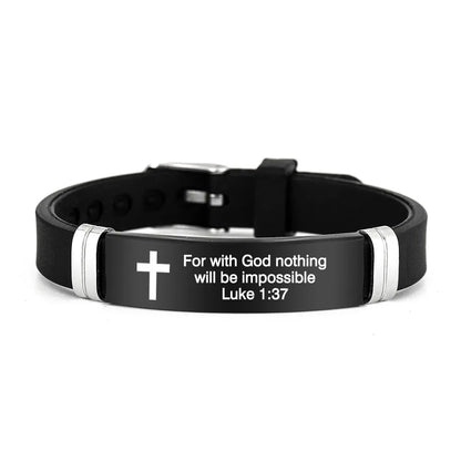 Pulseira inspiradora de versículos bíblicos