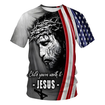Jesus Christ 3D Printed T-Shirt for Men 