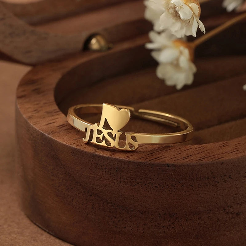 I <3 Jesus Adjustable Ring