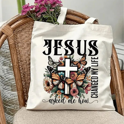 Jesus Tote Bag with Verse