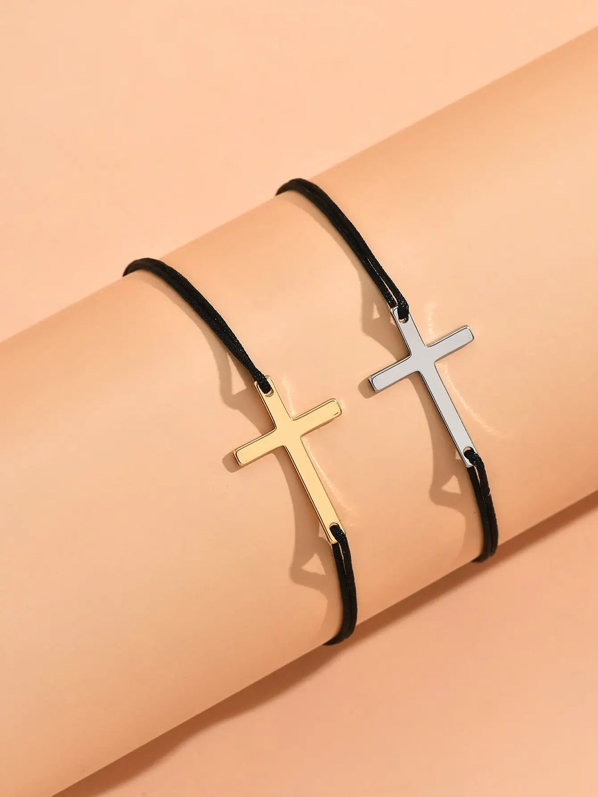 Christian Couple Cross Bracelet Set
