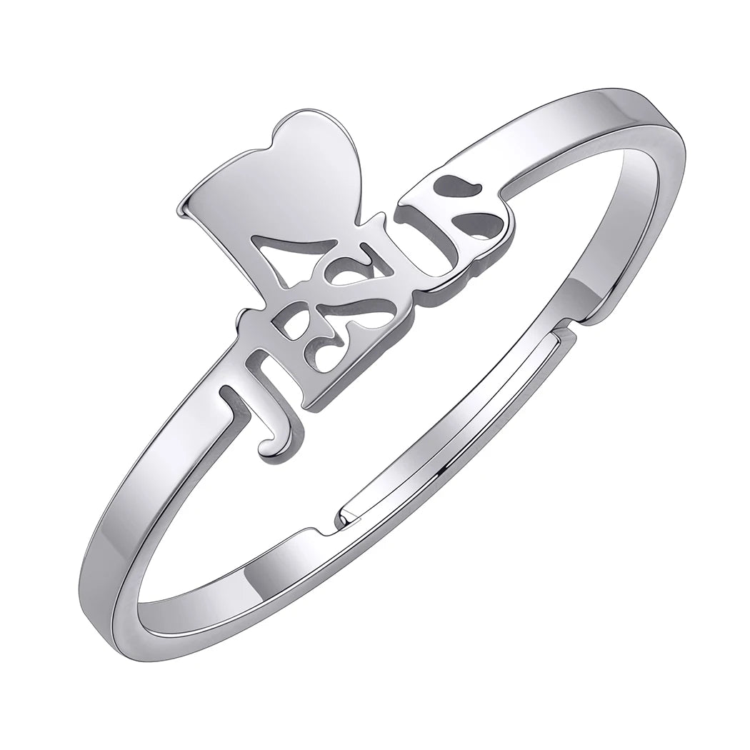I <3 Jesus Adjustable Ring
