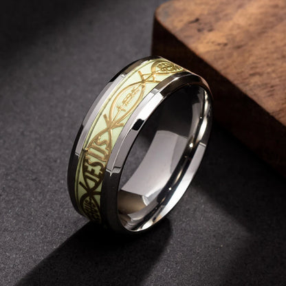 Glow-in-the-Dark Jesus Ichthus Ring