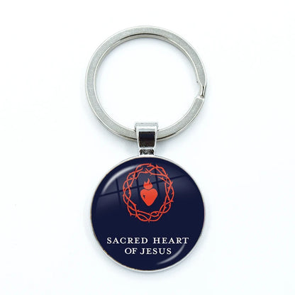 Sacred Hearts Medallion Keyring