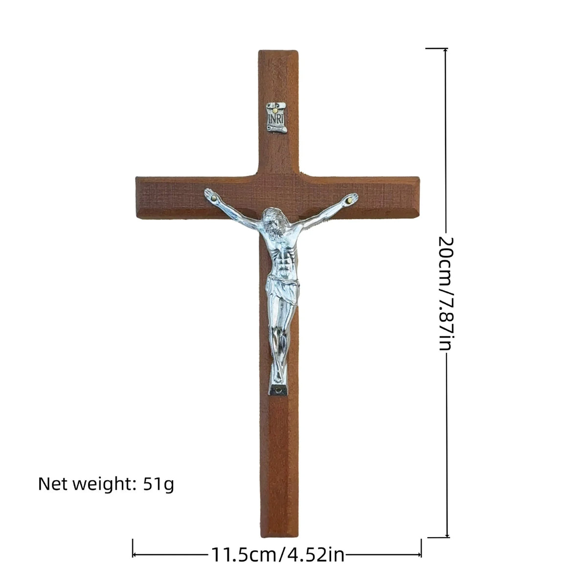 Hand-Carved Catholic Wooden Cross