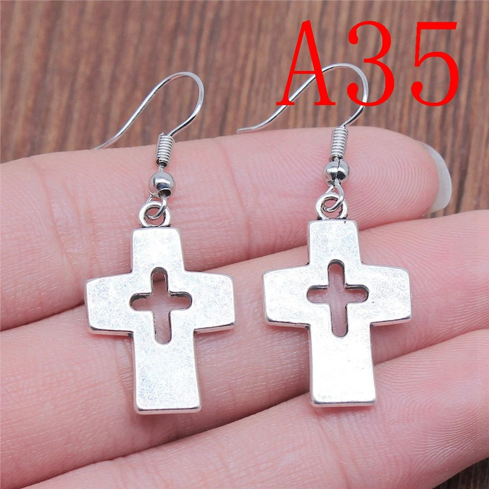 Multi-Style Christian Symbol Drop Earring