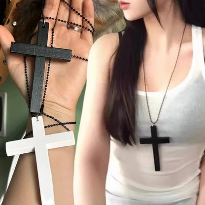 Solid Color Cross Pendant Necklace