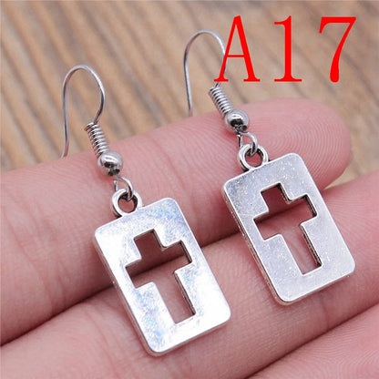 Multi-Style Christian Symbol Drop Earring