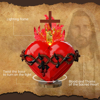 Jesus Cross Heart Building Blocks – 625pcs