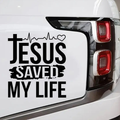 Adesivo de vinil Jesus salvou minha vida
