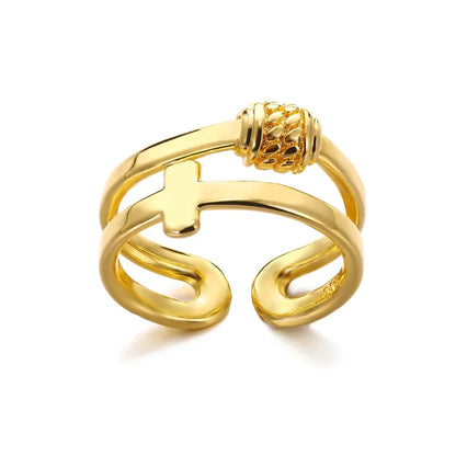 Vintage Jesus Cross Ring