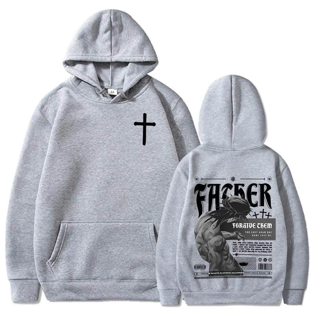 Forgive Them Father Bible Verse Fleece Hoodie for Men and Women