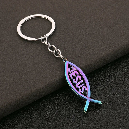 Colorful Jesus KeyRing