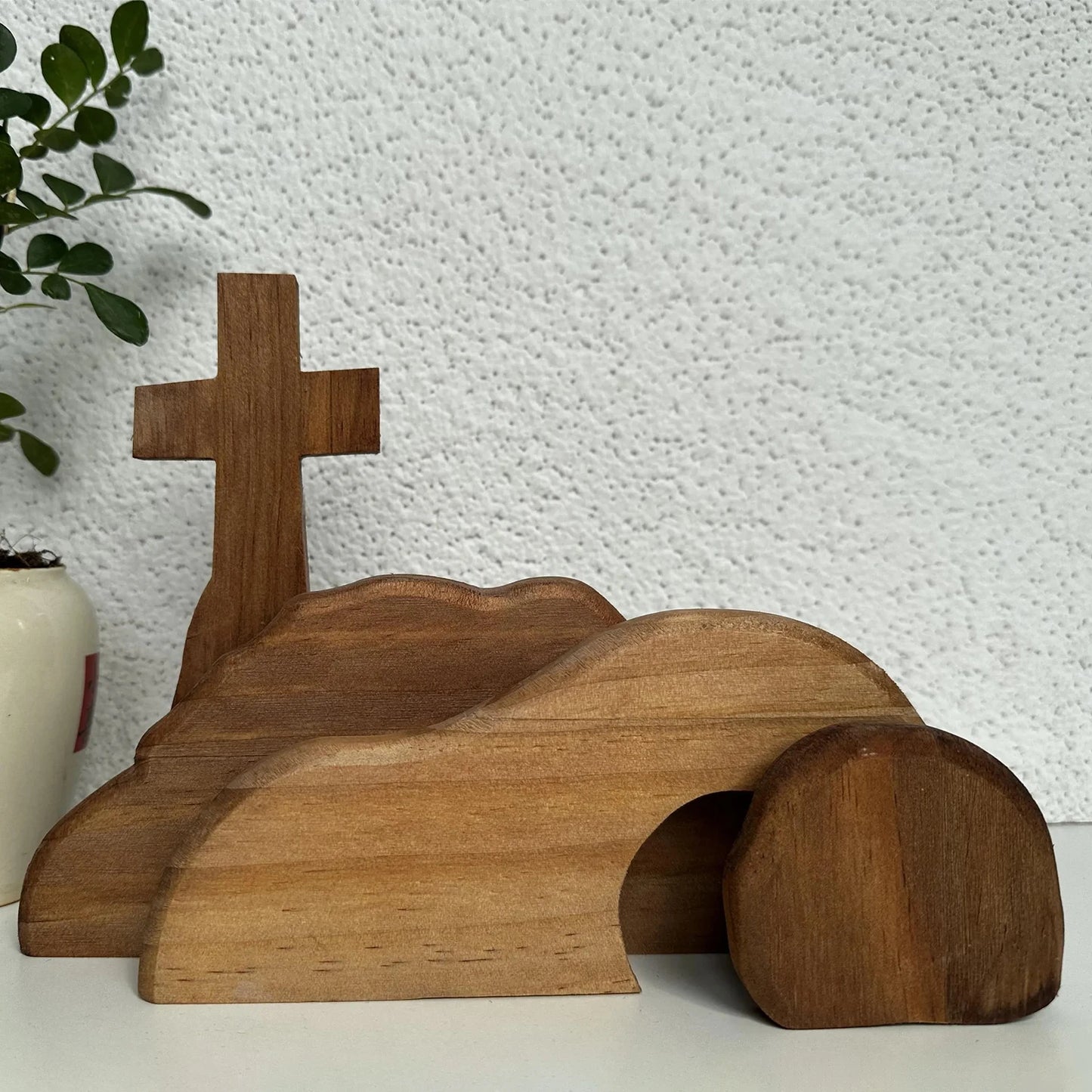Wooden Resurrection Scene Decor