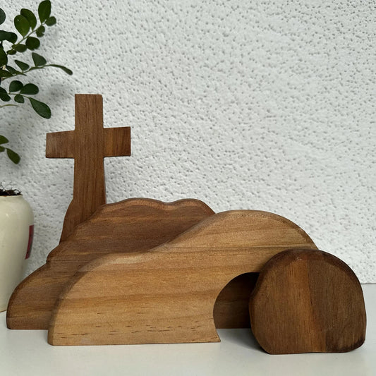 Wooden Resurrection Scene Decor
