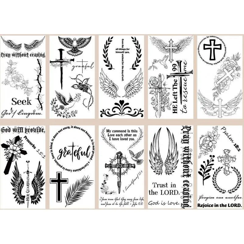Christian Tattoo Waterproof Stickers