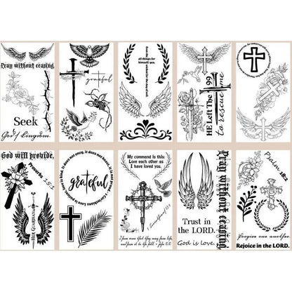 Christian Tattoo Waterproof Stickers