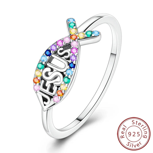 Ichthus Rainbow Ring Set