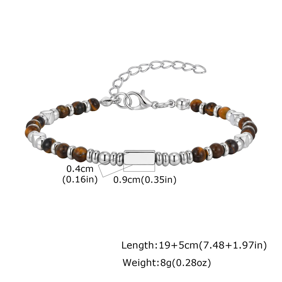 1. Trendiges Herrenarmband mit Natursteinperlen, Kette mit Boho-Kreuzanhängern, Schmuckgeschenk für Ehemann, Vater oder Sohn