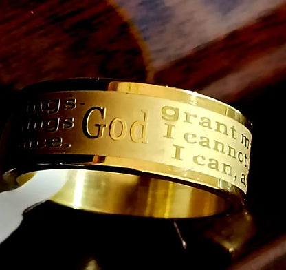 Serenity Prayer Band Ring