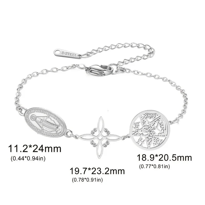 Catholic Virgin Mary Stainless Steel Bracelet