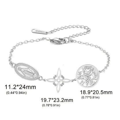 Catholic Virgin Mary Stainless Steel Bracelet