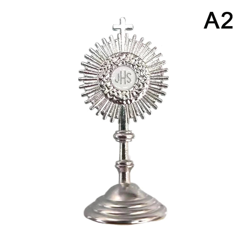 Miniatur-JHS-Monstranzfigur für die dekorative Andachtsgestaltung