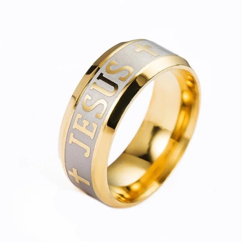 Jesus Cross Band Ring Collection