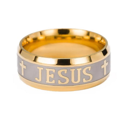 Jesus Cross Band Ring Collection