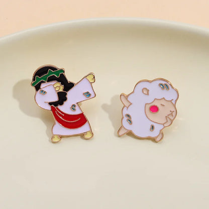 Playful Lamb of God Enamel Pin