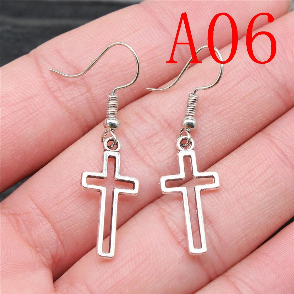 Multi-Style Christian Symbol Drop Earring